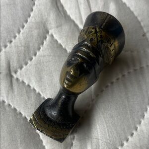 Vintage Bronze Bust of Nefertiti of Egypt Figurine